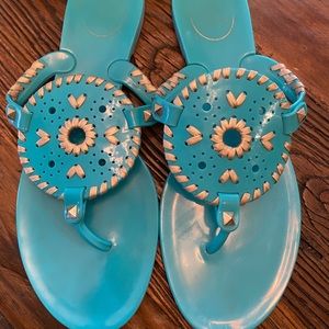 Jack Rogers Georgica Jelly Capri Blue/Gold